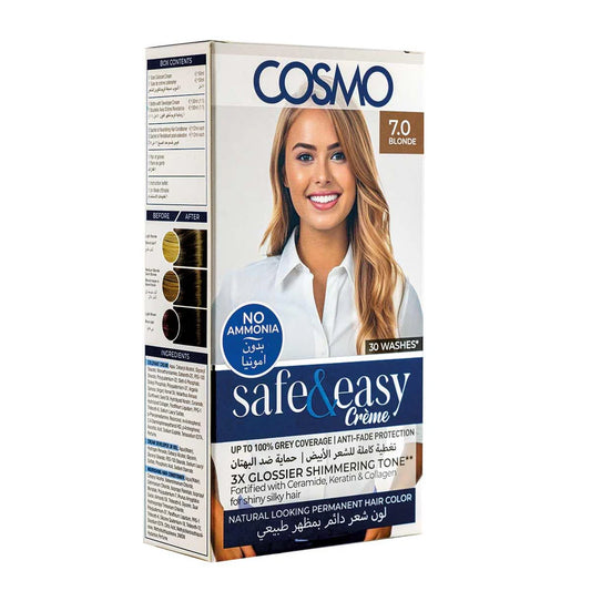 SAFE & EASY HAIR COLOUR 7.0 BLONDE