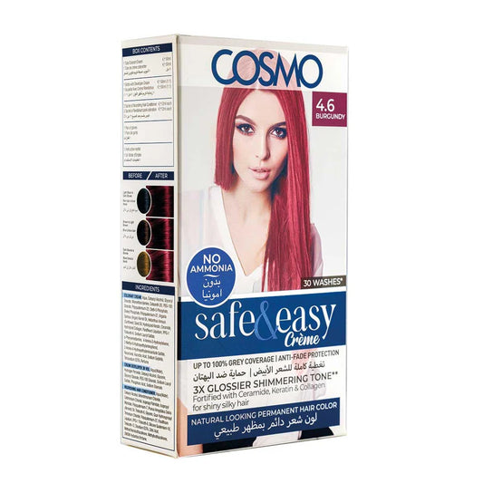 SAFE & EASY HAIR COLOUR KIT 4.6 BURGUNDY